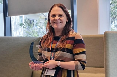 Bridget Abell receives Alan Goble Distinguished Service Award