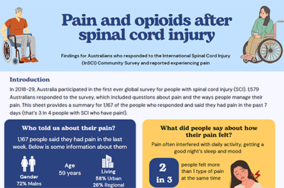 Pain and opioids after spinal cord injury
